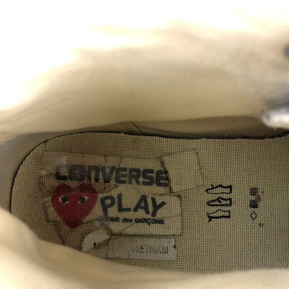Converse Unisex Size 10M 12W Comme des Garcons PLAY Black High-Top Sneakers - Picture 12 of 15